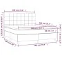 Boxspringbett-Matratze, LED-Leuchten, dunkelbrauner Stoff, 180 x 200 cm von vidaXL, Betten und Lattenroste - Ref: Foro24-3134...