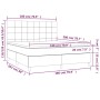 Cama box spring colchón luces LED tela marrón oscuro 180x200cm de vidaXL, Camas y somieres - Ref: Foro24-3134896, Precio: 620...