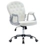 Silla de oficina giratoria de cuero sintético blanco de vidaXL, Sillas de oficina - Ref: Foro24-289362, Precio: 129,47 €, Des...