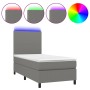 Cama box spring colchón y luces LED tela gris oscuro 80x200 cm de vidaXL, Camas y somieres - Ref: Foro24-3134670, Precio: 329...