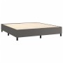 Cama box spring con colchón cuero sintético gris 180x200 cm de vidaXL, Camas y somieres - Ref: Foro24-3132397, Precio: 635,86...
