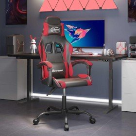 Silla gaming giratoria cuero sintético negro y rojo en Sillas gaming | Comprar online en Foru.es