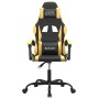 Silla gaming giratoria cuero sintético negro y dorado en Sillas gaming | Comprar online en Foru.es