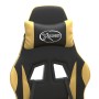 Silla gaming giratoria cuero sintético negro y dorado en Sillas gaming | Comprar online en Foru.es