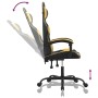 Silla gaming giratoria cuero sintético negro y dorado en Sillas gaming | Comprar online en Foru.es
