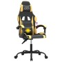 Silla gaming giratoria cuero sintético negro y dorado en Sillas gaming | Comprar online en Foru.es