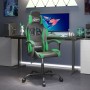 Silla gaming giratoria cuero sintético negro y verde en Sillas gaming | Comprar online en Foru.es