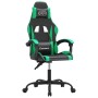 Silla gaming giratoria cuero sintético negro y verde en Sillas gaming | Comprar online en Foru.es