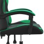 Silla gaming giratoria cuero sintético negro y verde en Sillas gaming | Comprar online en Foru.es