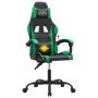 Silla gaming giratoria cuero sintético negro y verde en Sillas gaming | Comprar online en Foru.es