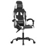 Silla gaming giratoria cuero sintético negro y blanco en Sillas gaming | Comprar online en Foru.es