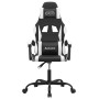 Silla gaming giratoria cuero sintético negro y blanco en Sillas gaming | Comprar online en Foru.es