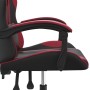 Silla gaming giratoria cuero sintético negro y rojo vino tinto en Sillas gaming | Comprar online en Foru.es