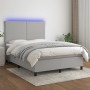 Cama box spring colchón y luces LED tela gris claro 140x190 cm de vidaXL, Camas y somieres - Ref: Foro24-3134709, Precio: 510...