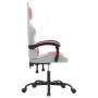 Silla gaming giratoria cuero sintético blanco y rosa en Sillas gaming | Comprar online en Foru.es