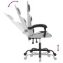 Silla gaming giratoria cuero sintético blanco y negro en Sillas gaming | Comprar online en Foru.es