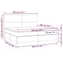Cama box spring colchón y luces LED tela azul 200x200 cm de vidaXL, Camas y somieres - Ref: Foro24-3134747, Precio: 650,22 €,...