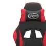 Silla gaming giratoria y reposapiés cuero sintético negro rojo en Sillas gaming | Comprar online en Foru.es