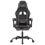 Silla gaming giratoria y reposapiés cuero sintético negro gris en Sillas gaming | Comprar online en Foru.es