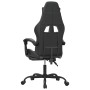 Silla gaming giratoria y reposapiés cuero sintético negro gris en Sillas gaming | Comprar online en Foru.es