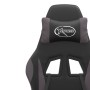Silla gaming giratoria y reposapiés cuero sintético negro gris en Sillas gaming | Comprar online en Foru.es