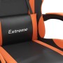 Silla gaming giratoria reposapiés cuero sintético negro naranja en Sillas gaming | Comprar online en Foru.es