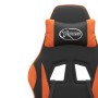 Silla gaming giratoria reposapiés cuero sintético negro naranja en Sillas gaming | Comprar online en Foru.es