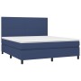 Cama box spring colchón y luces LED tela azul 160x200 cm de vidaXL, Camas y somieres - Ref: Foro24-3134731, Precio: 559,08 €,...