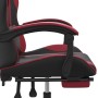 Silla gaming giratoria y reposapiés cuero sintético en Sillas gaming | Comprar online en Foru.es