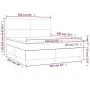 Cama box spring colchón y luces LED tela azul 160x200 cm de vidaXL, Camas y somieres - Ref: Foro24-3134731, Precio: 554,42 €,...