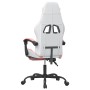 Silla gaming giratoria y reposapiés cuero sintético blanco rosa en Sillas gaming | Comprar online en Foru.es