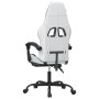 Silla gaming giratoria reposapiés cuero sintético blanco negro en Sillas gaming | Comprar online en Foru.es