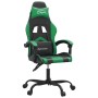 Silla gaming giratoria cuero sintético negro y verde en Sillas gaming | Comprar online en Foru.es