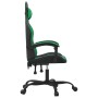 Silla gaming giratoria cuero sintético negro y verde en Sillas gaming | Comprar online en Foru.es