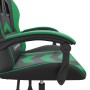 Silla gaming giratoria cuero sintético negro y verde en Sillas gaming | Comprar online en Foru.es