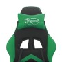 Silla gaming giratoria cuero sintético negro y verde en Sillas gaming | Comprar online en Foru.es