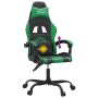 Silla gaming giratoria cuero sintético negro y verde en Sillas gaming | Comprar online en Foru.es