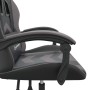 Silla gaming giratoria cuero sintético negro y gris en Sillas gaming | Comprar online en Foru.es