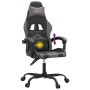 Silla gaming giratoria cuero sintético negro y gris en Sillas gaming | Comprar online en Foru.es