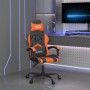 Silla gaming giratoria cuero sintético negro y naranja en Sillas gaming | Comprar online en Foru.es