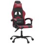 Silla gaming giratoria cuero sintético negro y rojo vino tinto en Sillas gaming | Comprar online en Foru.es