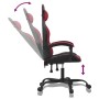 Silla gaming giratoria cuero sintético negro y rojo vino tinto en Sillas gaming | Comprar online en Foru.es