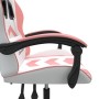 Silla gaming giratoria cuero sintético blanco y rosa en Sillas gaming | Comprar online en Foru.es