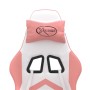 Silla gaming giratoria cuero sintético blanco y rosa en Sillas gaming | Comprar online en Foru.es