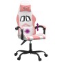 Silla gaming giratoria cuero sintético blanco y rosa en Sillas gaming | Comprar online en Foru.es