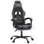 Silla gaming giratoria y reposapiés cuero sintético negro gris en Sillas gaming | Comprar online en Foru.es