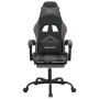 Silla gaming giratoria y reposapiés cuero sintético negro gris en Sillas gaming | Comprar online en Foru.es