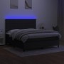 Cama box spring colchón y luces LED tela negro 160x200 cm de vidaXL, Camas y somieres - Ref: Foro24-3134887, Precio: 571,92 €...