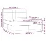 Cama box spring colchón y luces LED tela negro 160x200 cm de vidaXL, Camas y somieres - Ref: Foro24-3134887, Precio: 554,16 €...
