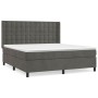 Cama box spring con colchón terciopelo gris oscuro 180x200 cm de vidaXL, Camas y somieres - Ref: Foro24-3132934, Precio: 586,...